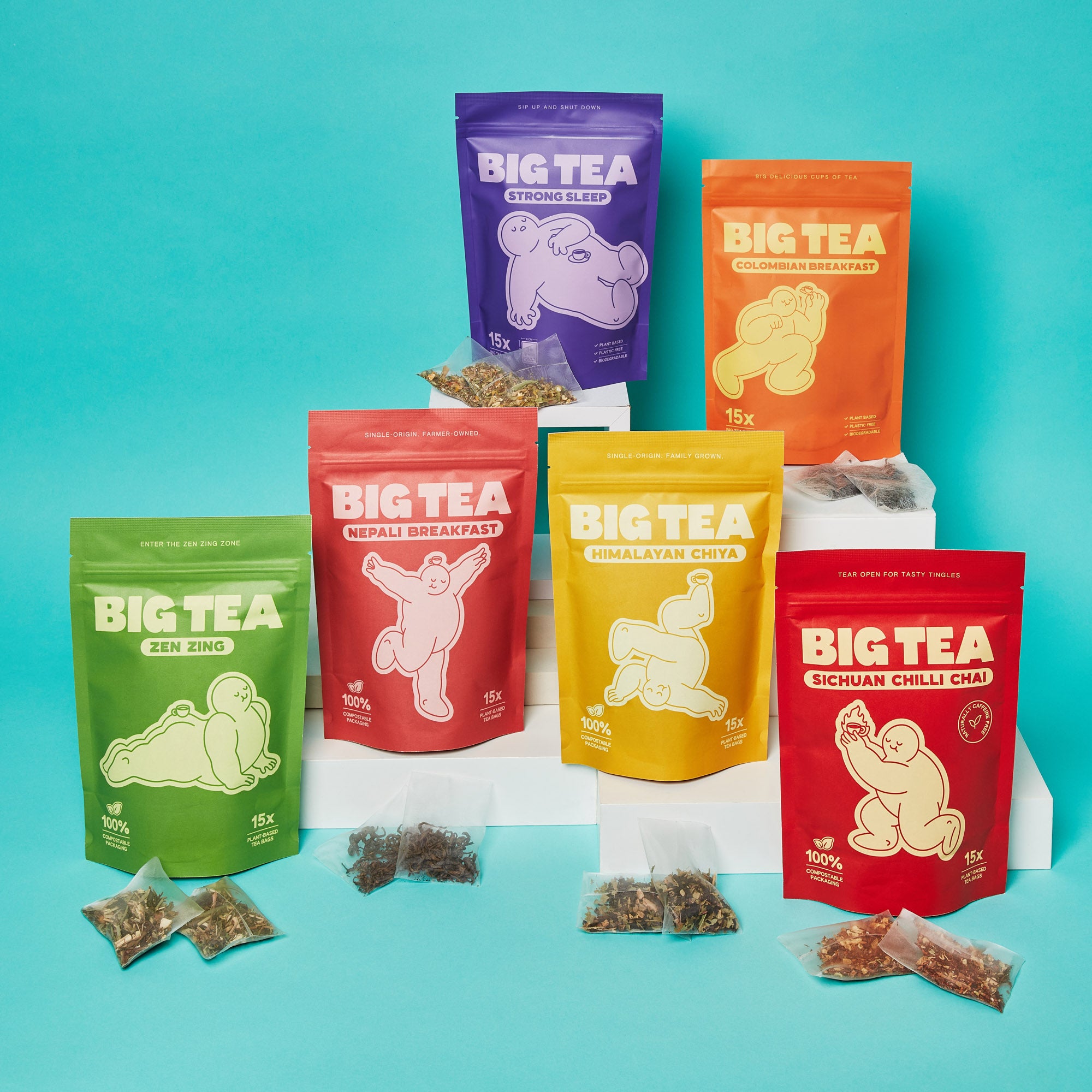 The Big Tea Bundle lineup of six teas